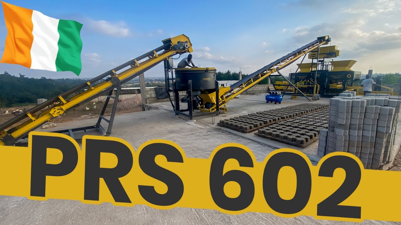 🇨🇮 Machine de pave et de parpaing semi-automatique PRS 602 en Côte d'Ivoire !