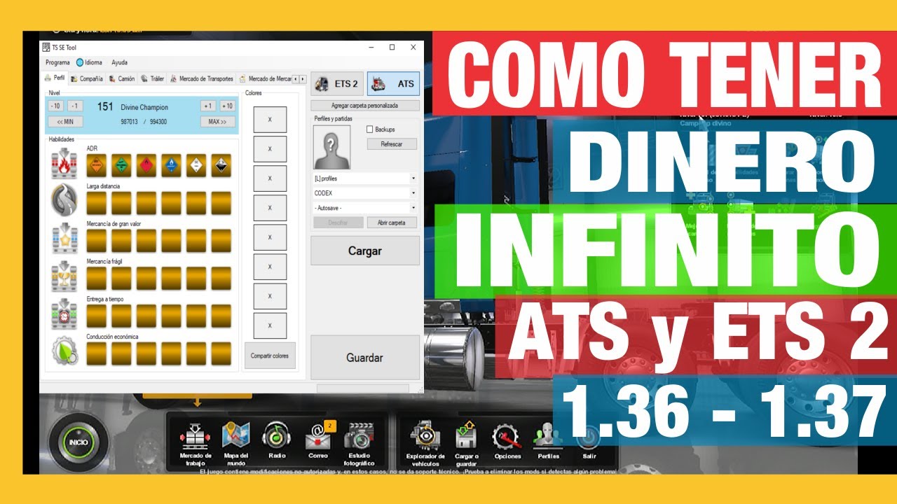 🥇 Como tener DINERO INFINITO y EXPERIENCIA en el ✅ AMERICAN TRUCK SIMULATOR 🥇 1.36 y 1.37 ✅ PC 2020