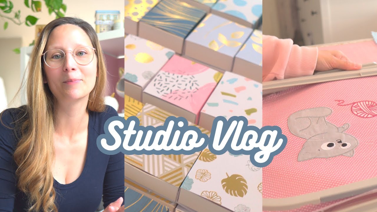 Studio Vlog: Decken besticken, Boxen basteln & neue Arbeitsweise im eigenen Laden