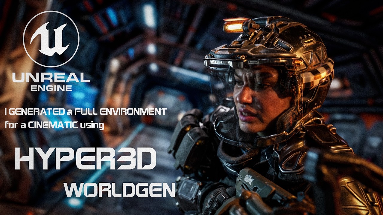 Я заблокировал сцену в Unreal Engine 5.8 с помощью Hyper3D WorldGen за считанные минуты