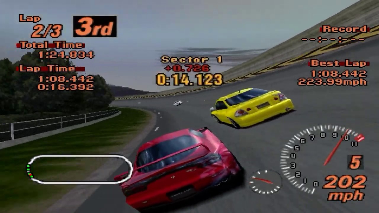 Gran Turismo 2 Mission - Player Vs  Hyper Fast A.I - Tuned Turbo Cup