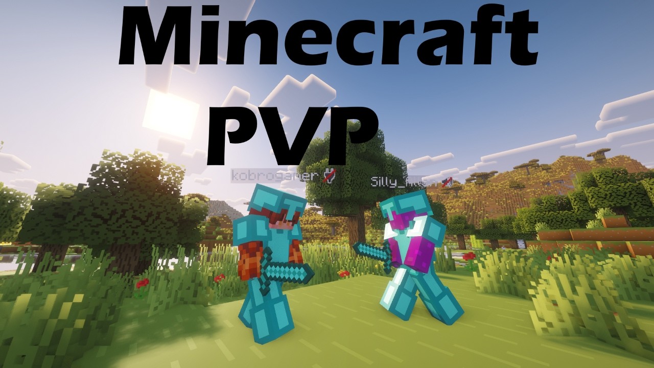 Fighting my friend in Minecraft Sword pvp