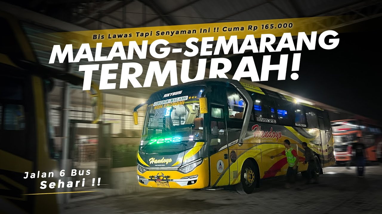 JARANG TEREKSPOS TAPI PENUMPANG SELALU RAME‼️ Trip Naik Bus HANDOYO Malang-Semarang