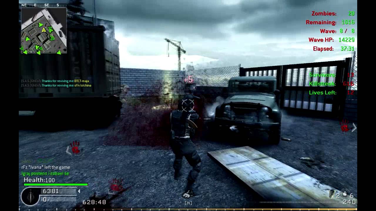 Call of Duty 4 Multiplayer - 3rd Person Gameplay on A.O.W Zombie Server