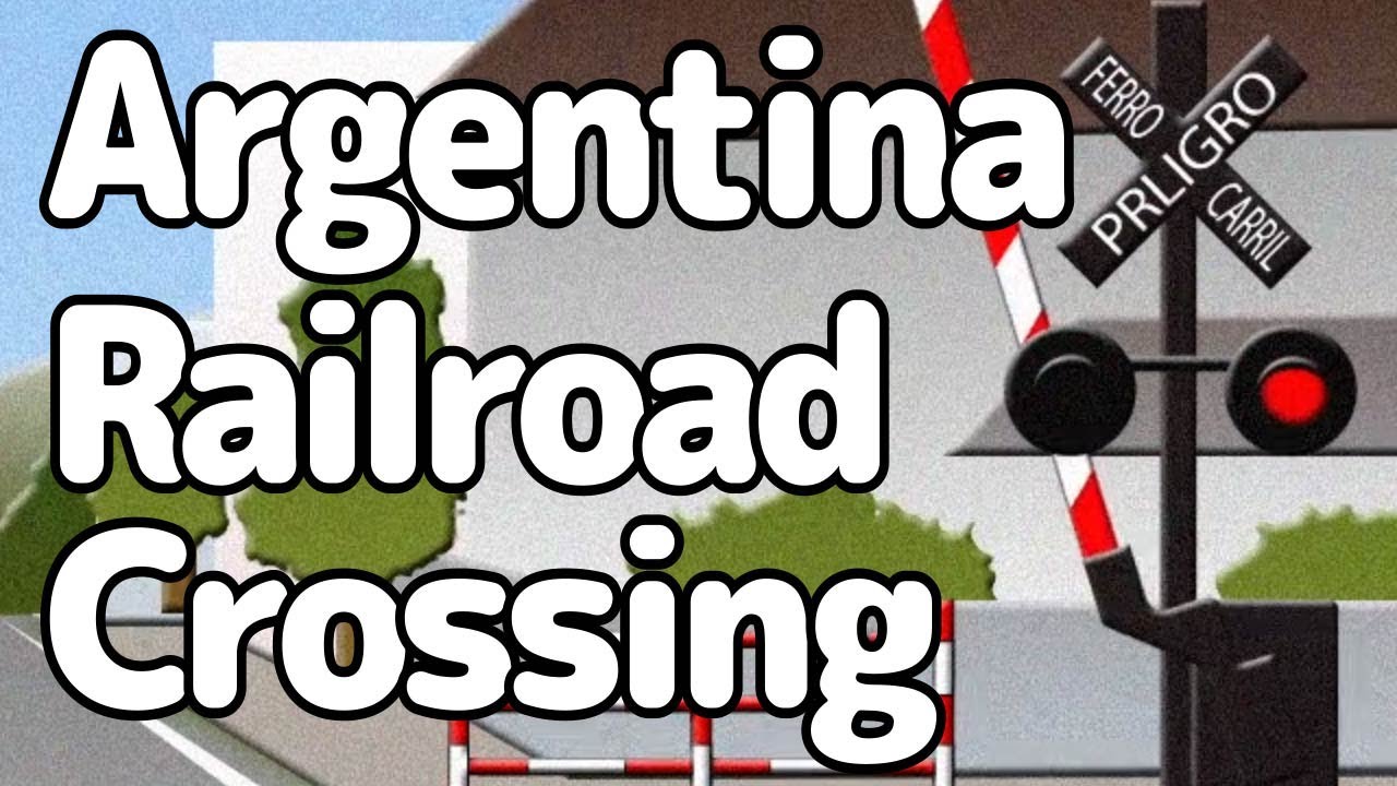 アルゼンチンの電車と踏切アニメ　Argentina Railroad Crossing/Cruce de Ferrocarril