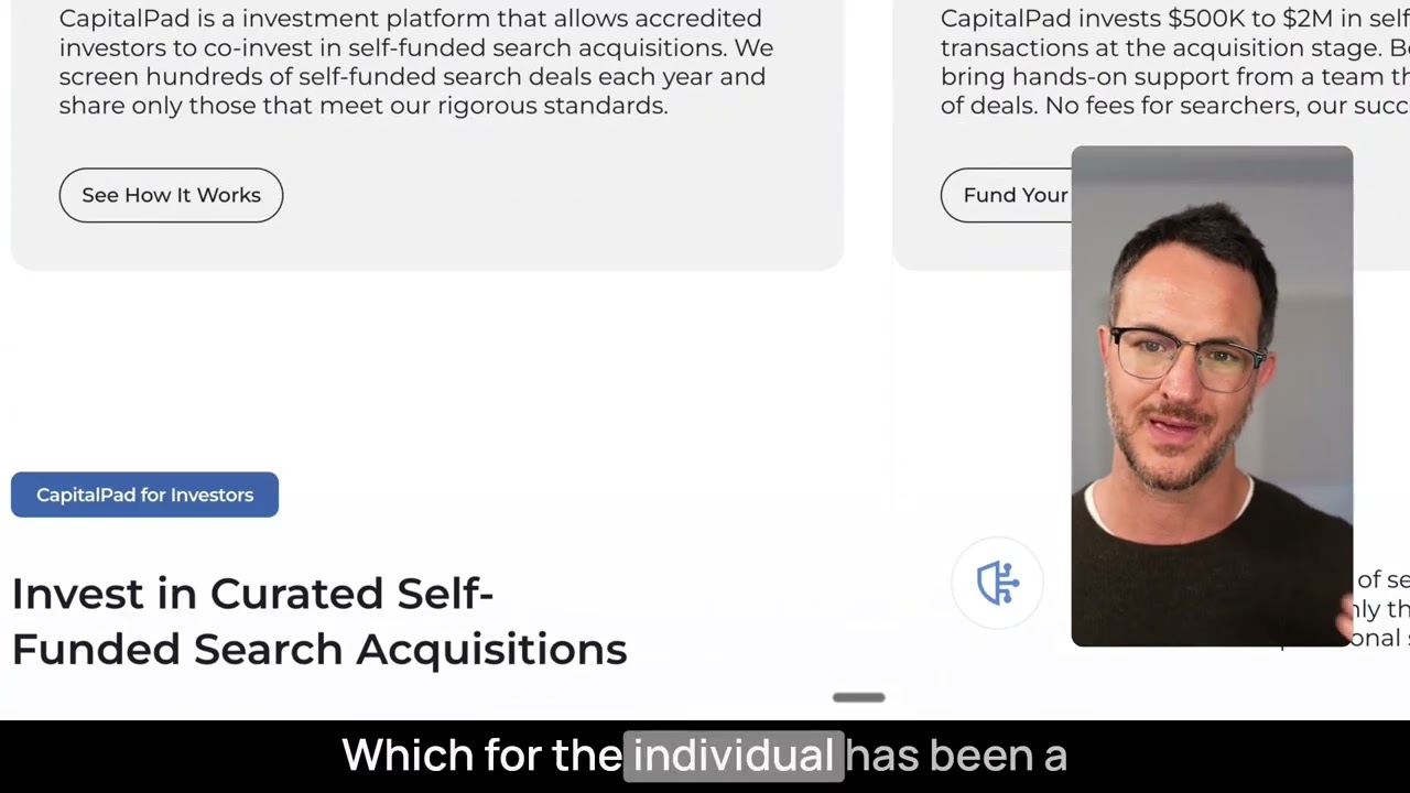 Self funded search fund investors