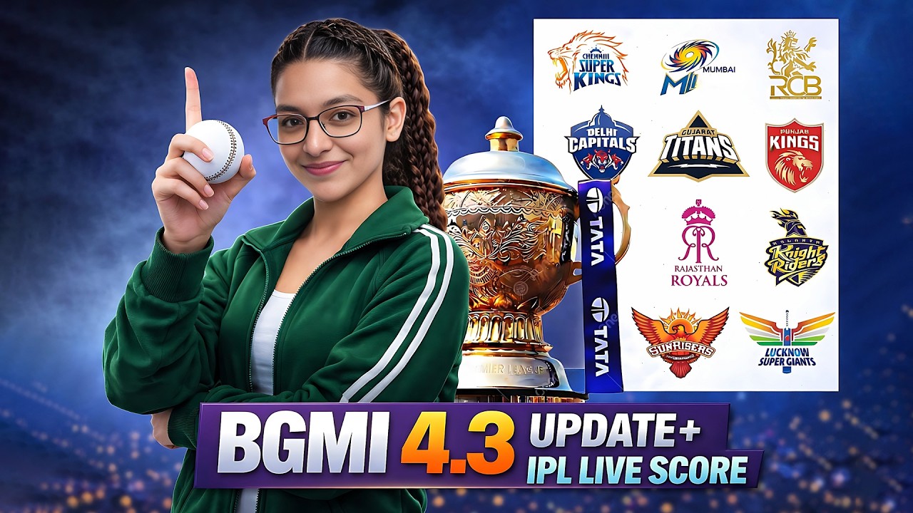 BGMI 4.3 UPDATE 🔥 + IPL LIVE SCORE