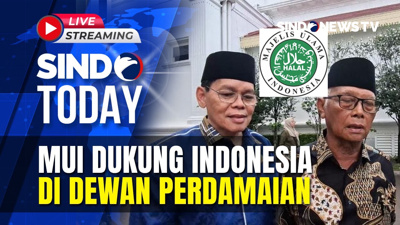 🔴LIVE MUI DUKUNG INDONESIA DI DEWAN PERDAMAIAN | Sindo Today | 04/02