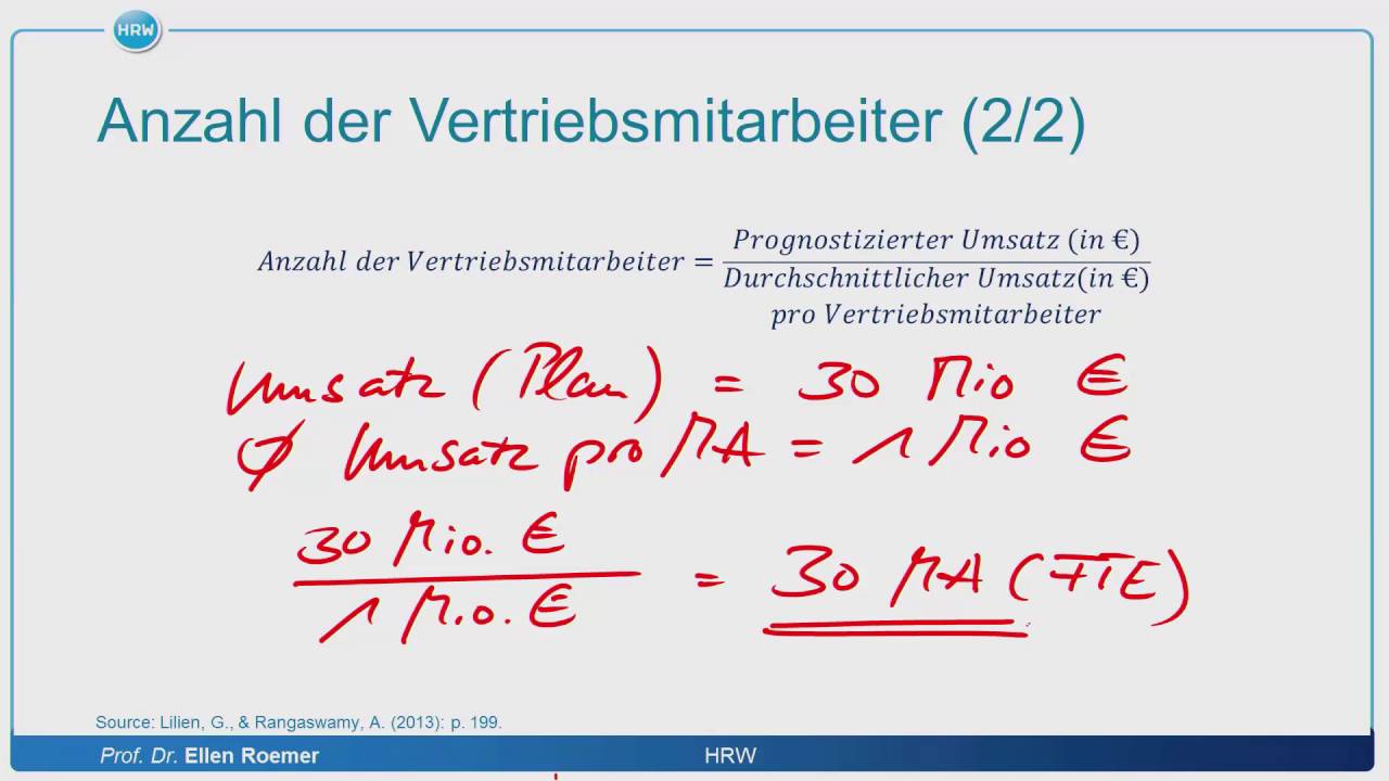 4. Internationales Sales Managment - Allokation von Vetriebsmitarbeitern
