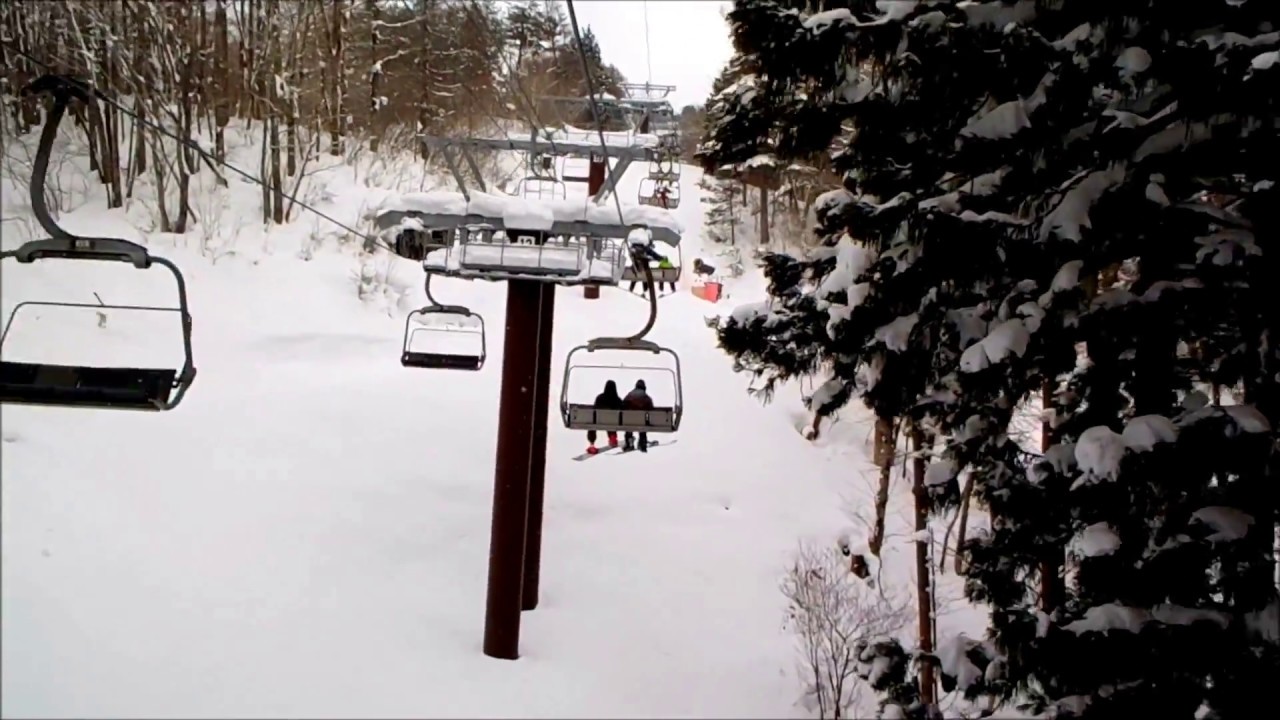 鷲ヶ岳スキー場 レインボー第2クワッド (Washigatake ski ressort rainbow No.2 express quad
