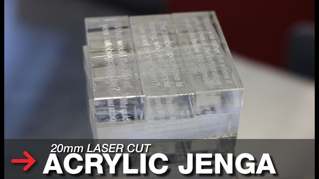 Acrylic Jenga | Laser Cut 20mm Acrylic | Trotec SP2000