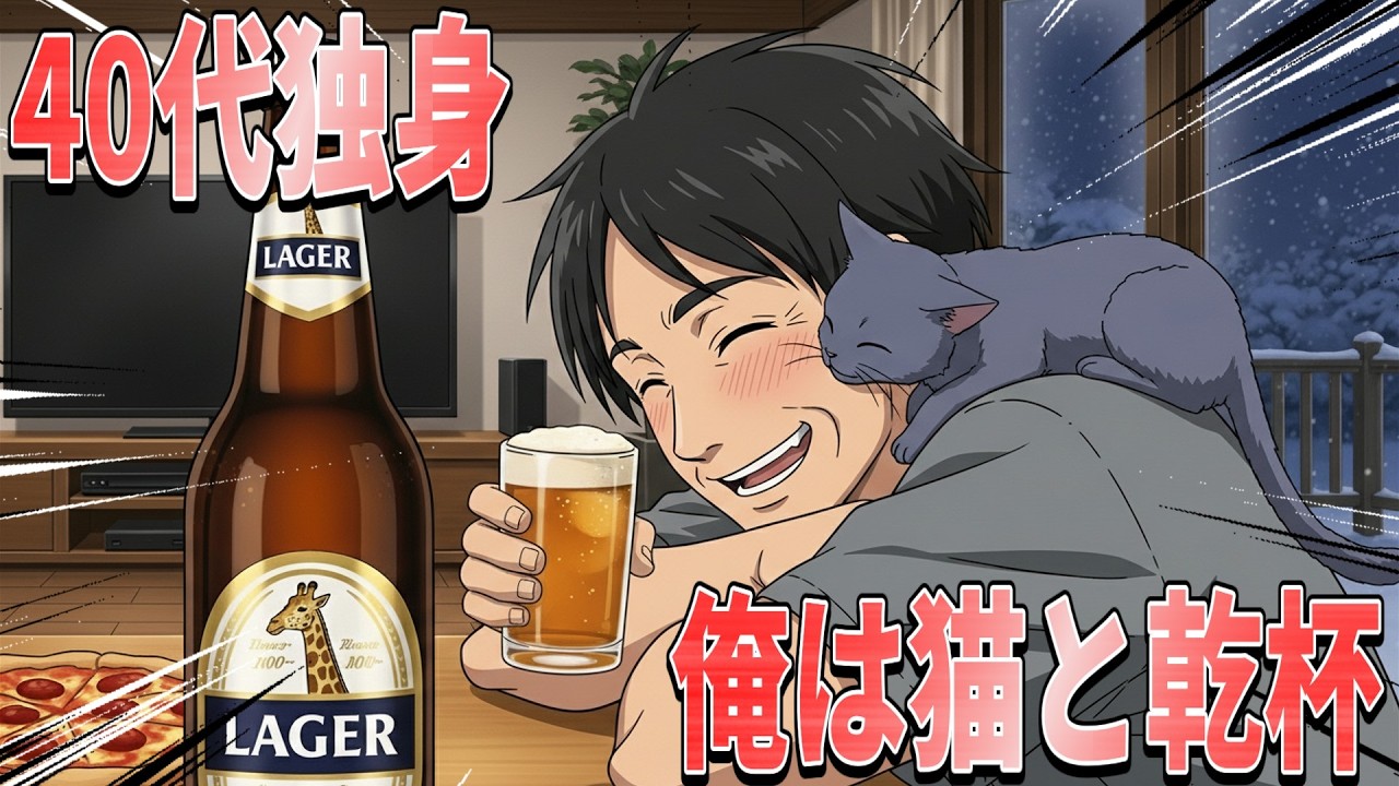 【漫画】40代独身、猫と静かに飲む夜がいちばん落ち着く理由