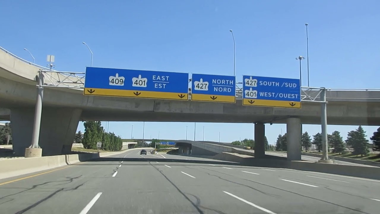 Terminal 3 to Highway 409 East, Toronto, Ontario.