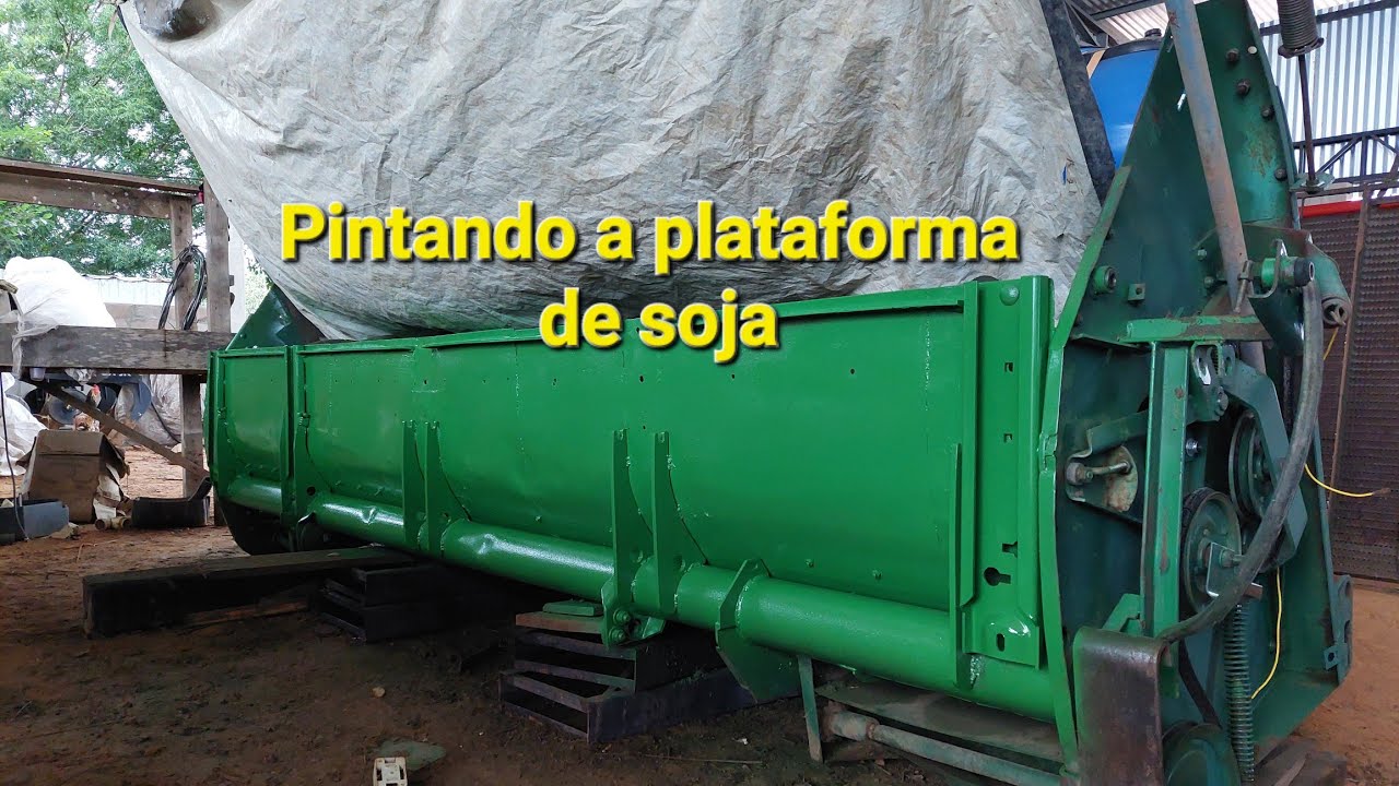 Reforma da plataforna de soja da colheitadeira SLC 6200, vamos pintar ela.