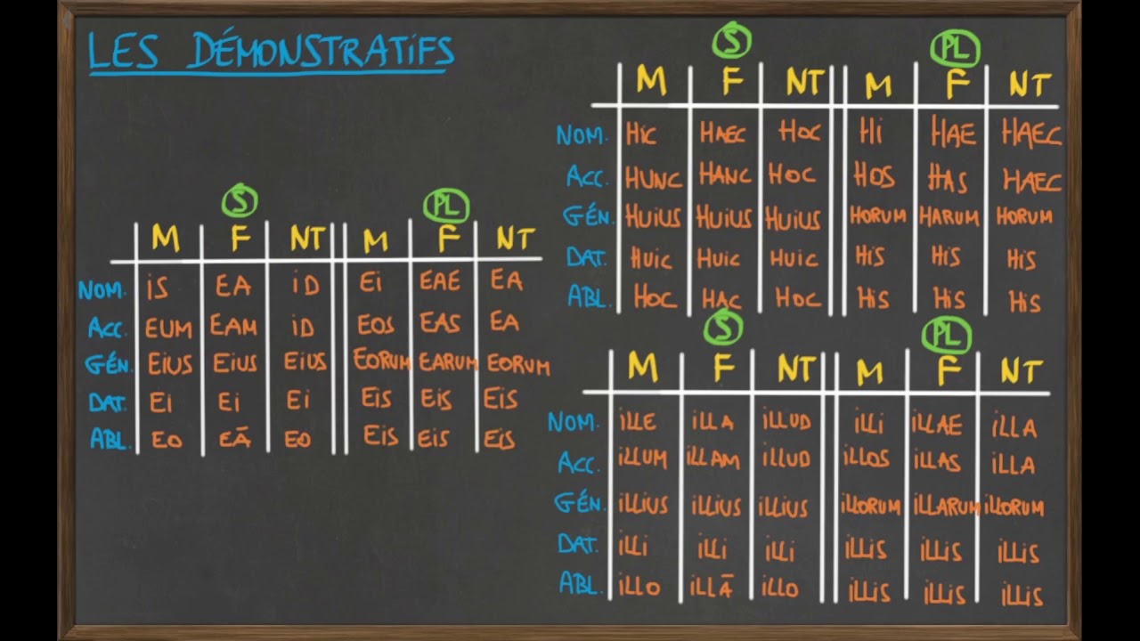 Latin : les démonstratifs