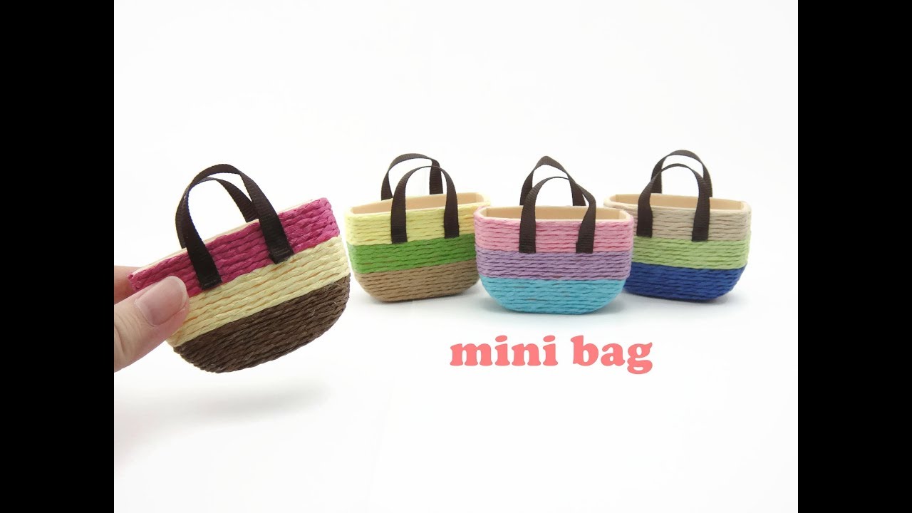 DIY Miniature Doll Mini Straw Bag
