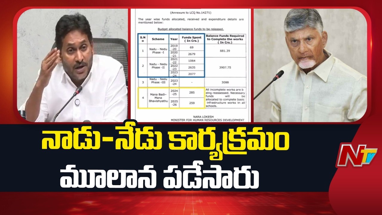 YS Jagan Slams Chandrababu Government Over Neglecting Nadu Nedu Programme | NTV Telugu