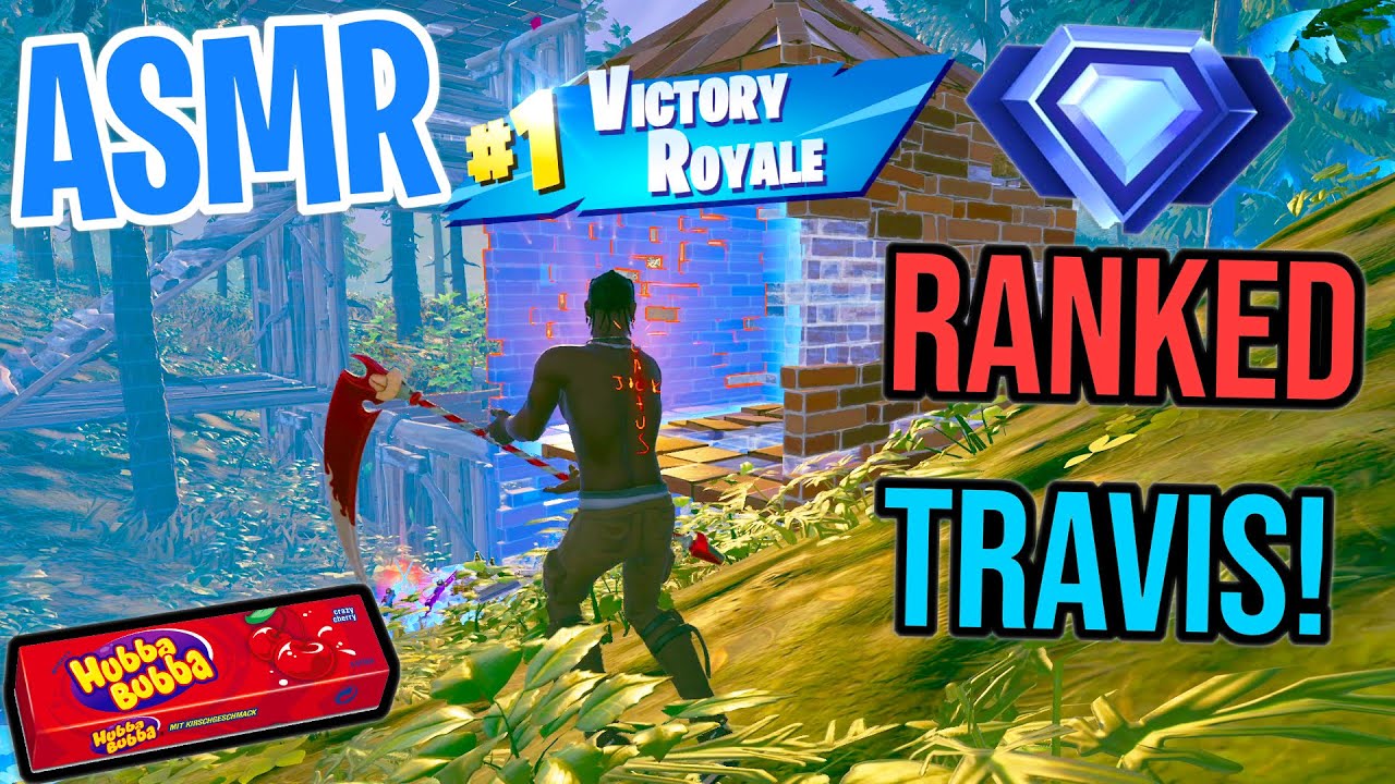 ASMR Gaming 🤩 Fortnite Travis Scott Ranked! Relaxing Gum Chewing 🎮🎧 Controller Sounds + Whispering 💤