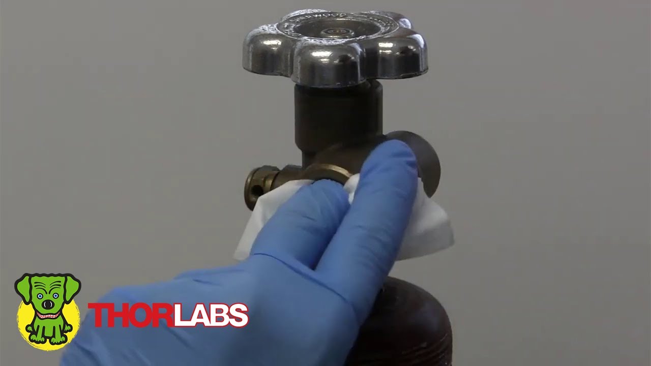 Installing Argon Cylinder and Regulator for Use with Thorlabs Vytran Filament Fusion Splicers
