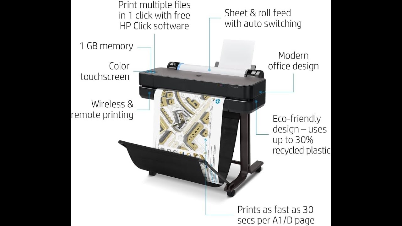 HP DesignJet T630 (5HB09D) Review – Accurate Large Format Printing for CAD, Maps & Posters