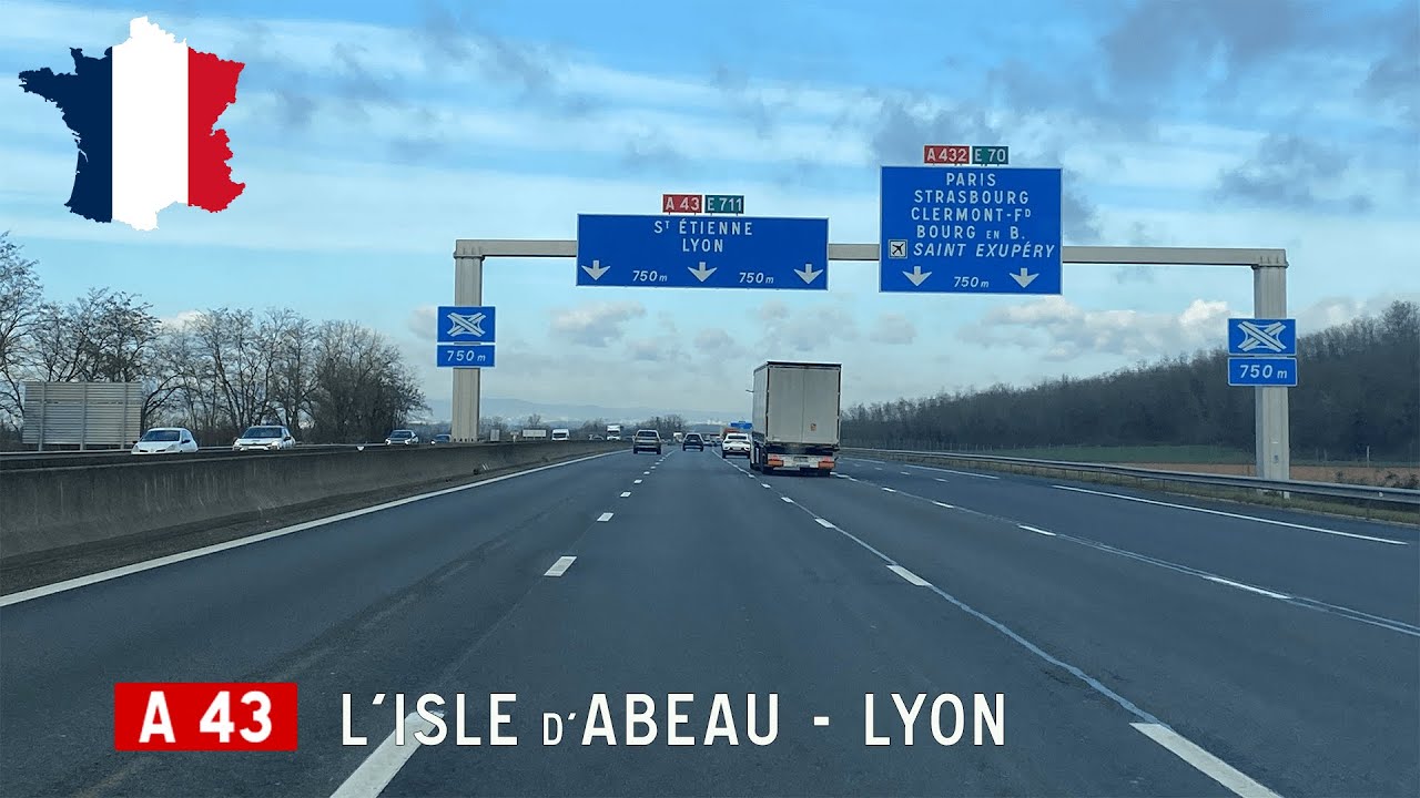 France (F): A43 L'Isle-d'Abeau - Lyon