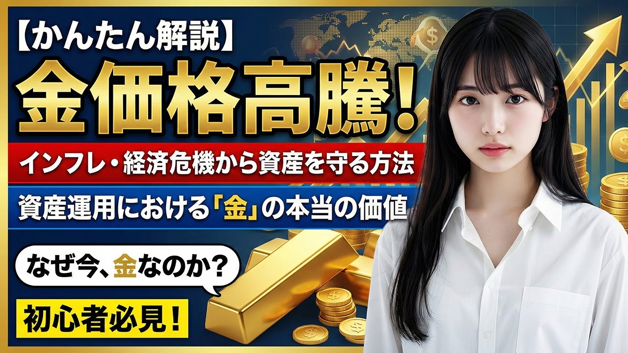 【かんたん解説】金価格高騰！インフレと経済危機から資産を守る方法