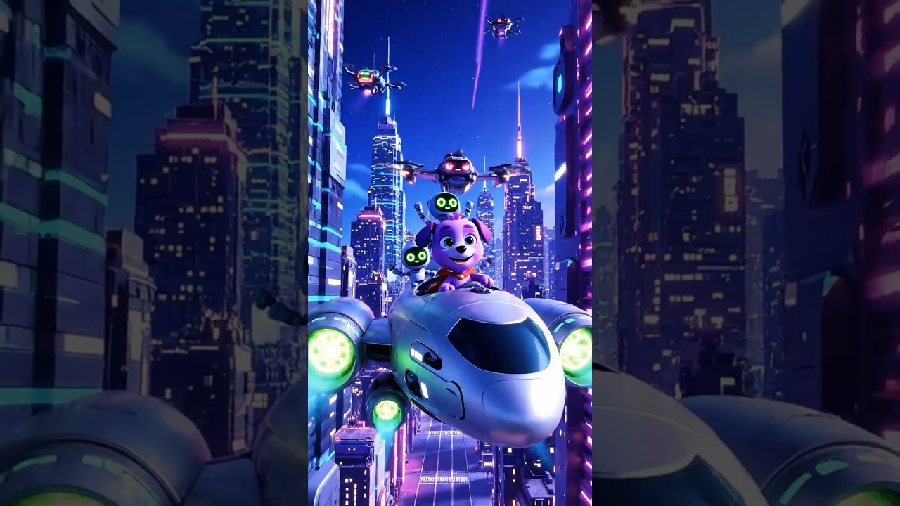 🚀✨ PurplePup&rsquo;s Fun Robot City Adventure  | Cartoon Kids Story  #kidssongs #nurseryrhymes #preschool