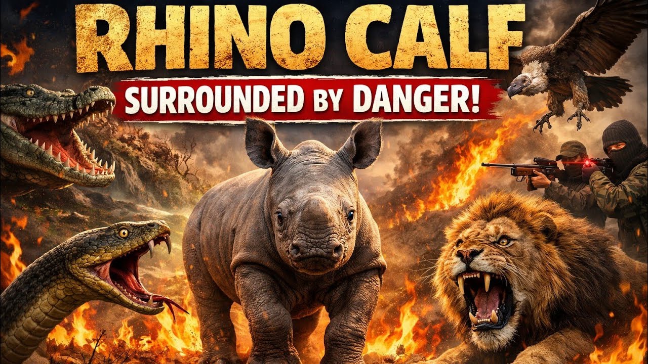 Rhino Calf Surrounded by Danger | Heart-Stopping Wildlife Survival Story