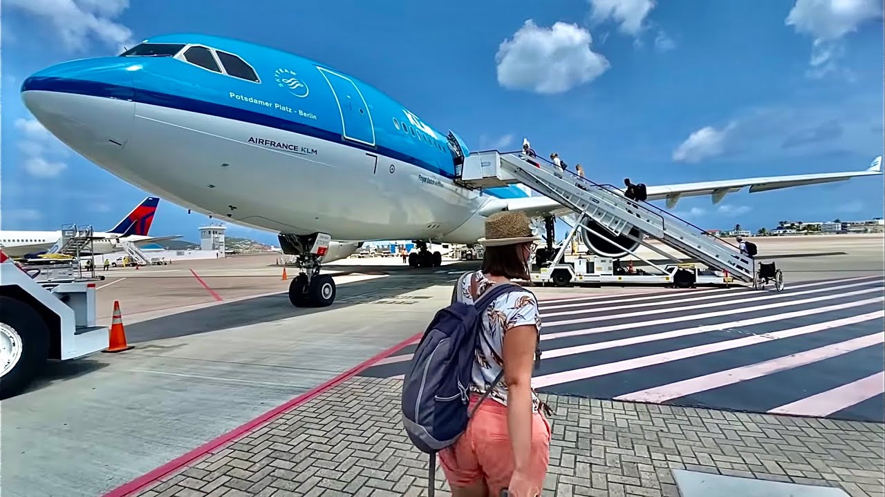 🇸🇽 Sint Maarten SXM to Amsterdam Schiphol AMS 🇳🇱 KLM Airbus A330 via Curaçao FULL FLIGHT REPORT