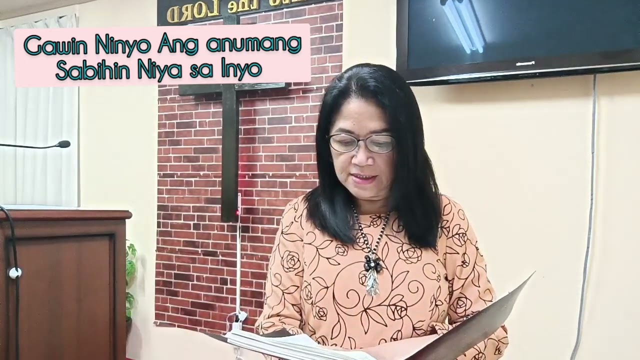 Gawin Ninyo Ang anumang sabihin Niya sa Inyo -.      Juan 2:1-12