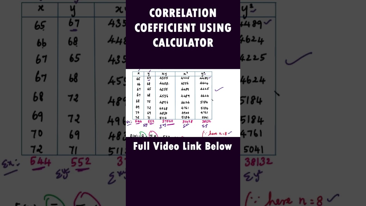 MA3355 | MA3391 | MA3303 |  2D Random Variables|Coefficient of Correlation Using Calculator in Tamil