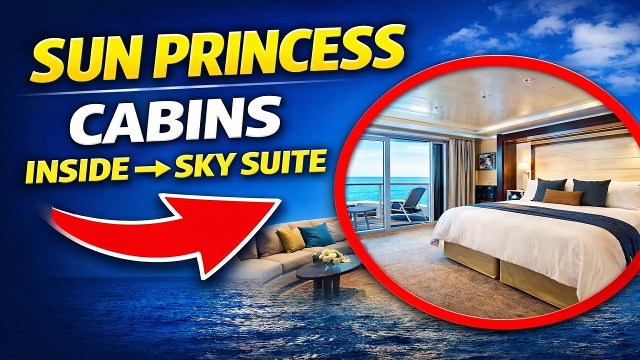 SUN PRINCESS - CABINS TOUR /INSIDE, BALCONY, CABANA MINI SUITE,  SIGNATURE SUITE, GRAND SUITE 🚢 2025