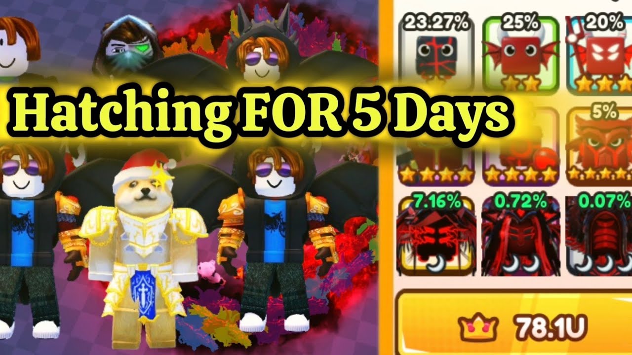 Hatching 🩸Crimson Egg 🩸For 5 Days-|⚔️Saber Simulator⚔️