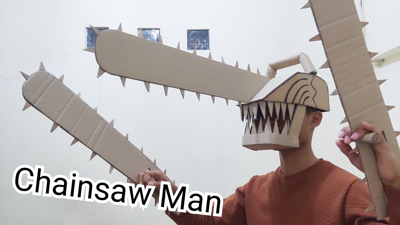 Cara Membuat Topeng Denji Anime Chainsaw Man dari Kardus | Chainsaw Man