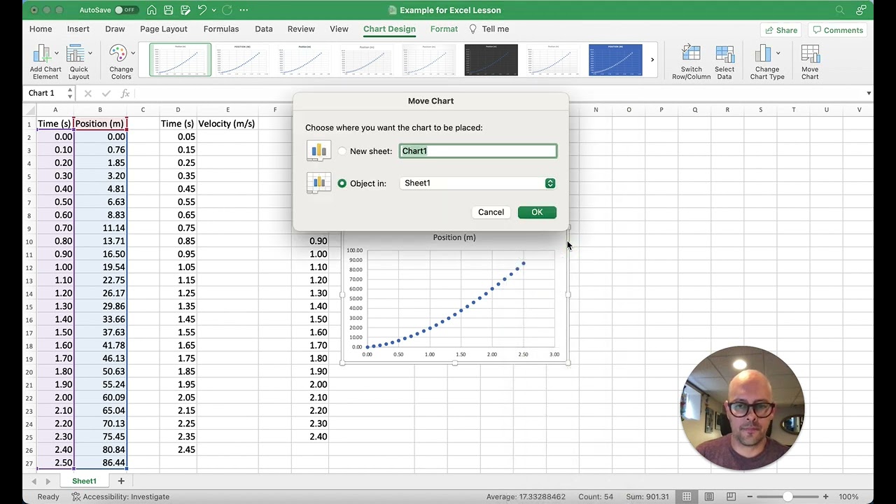Excel Tutorial for Ticker Tape Lab