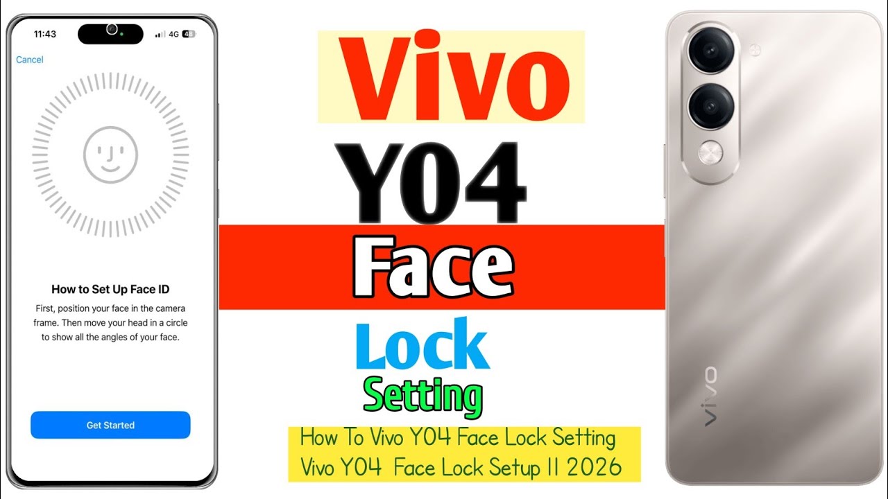 How To Vivo Y04 Face Lock Setting || Vivo Y04 Face Lock Setup || 2026