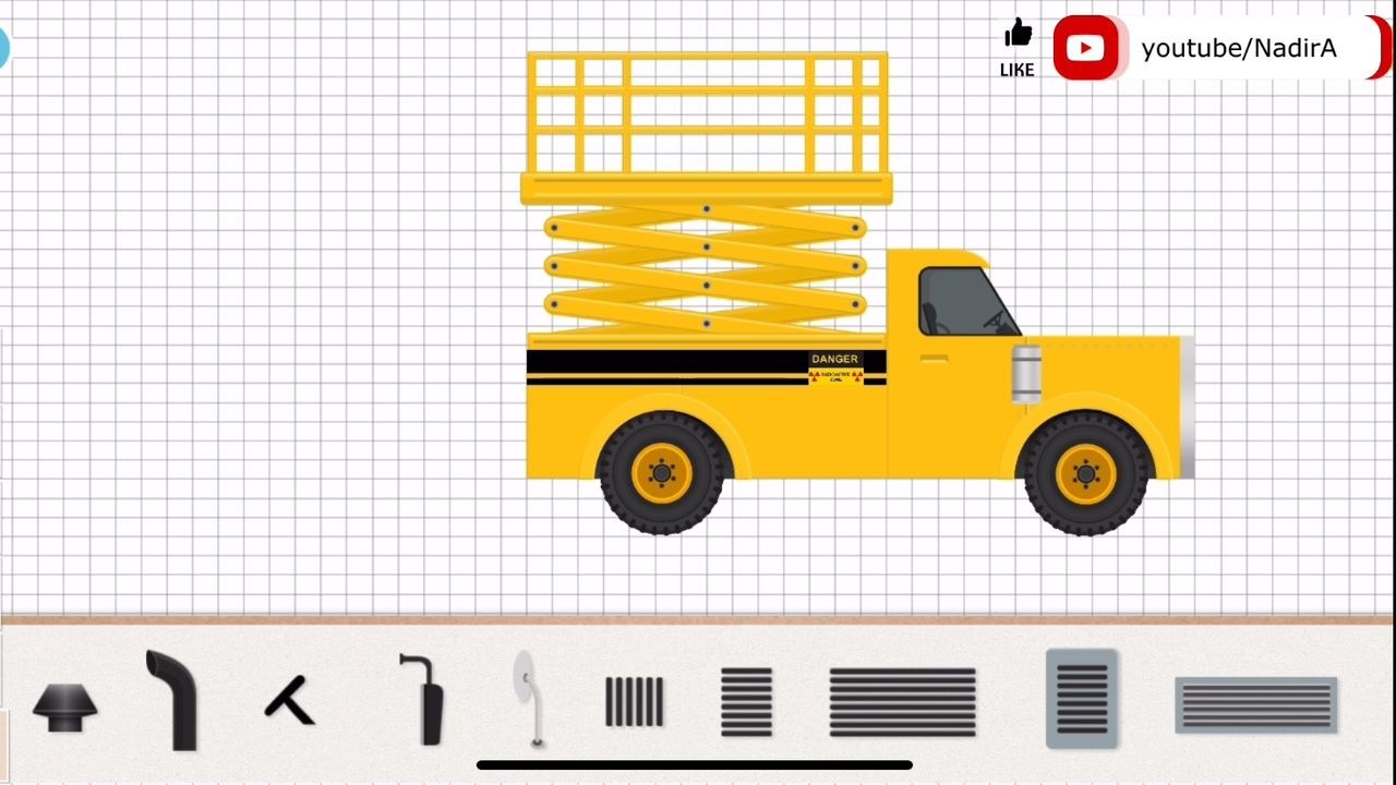 Labo Brick Construction Build Game #016 | Scissor lift Truck | Machine | mobile crane | Construction