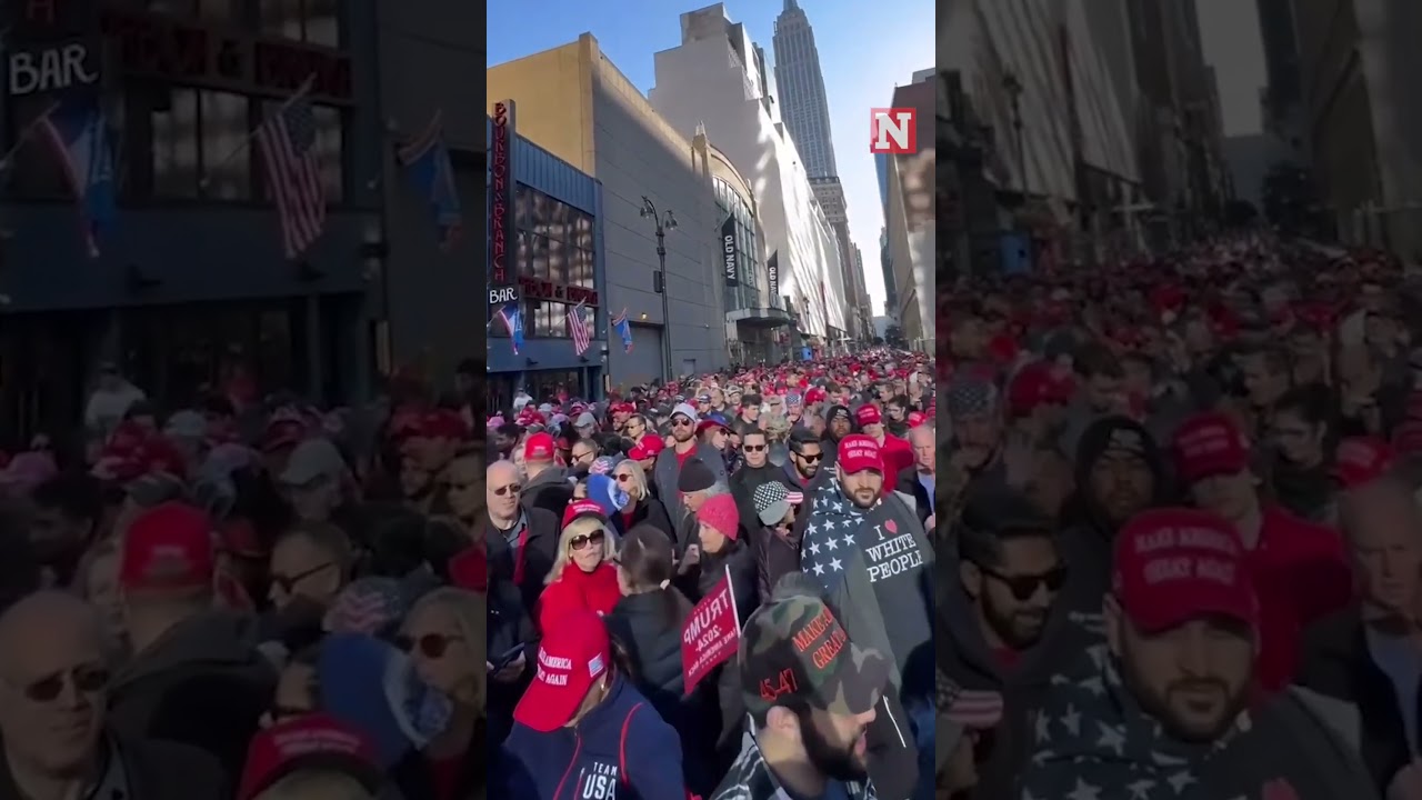 Crowds Line NYC Streets For Trump's Madison Square Garden Rally