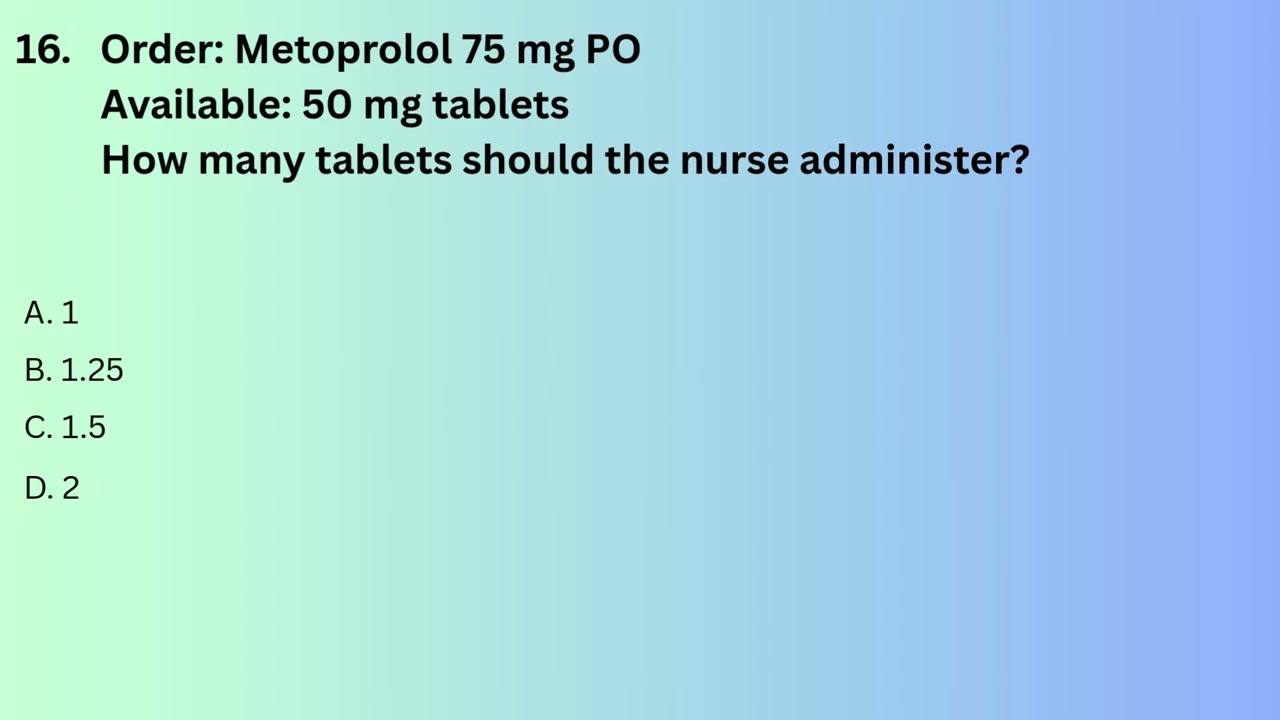 NCLEX-RN 2026 Drug Dosage Calculation Practice