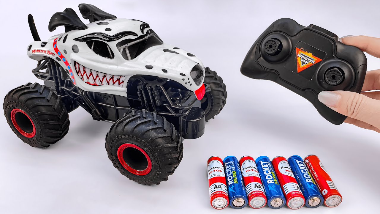 Unboxing RC Monster Mutt Dalmatian, Smart RC Cady Wile, Engineering Deformation Fire Truck 2.4GHz