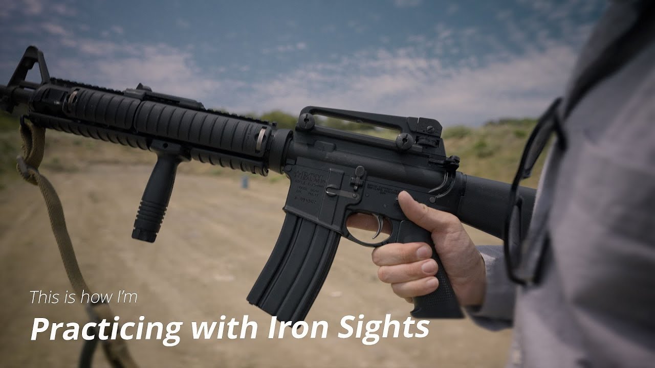 How I'm Practicing with the M16A4's Iron Sights