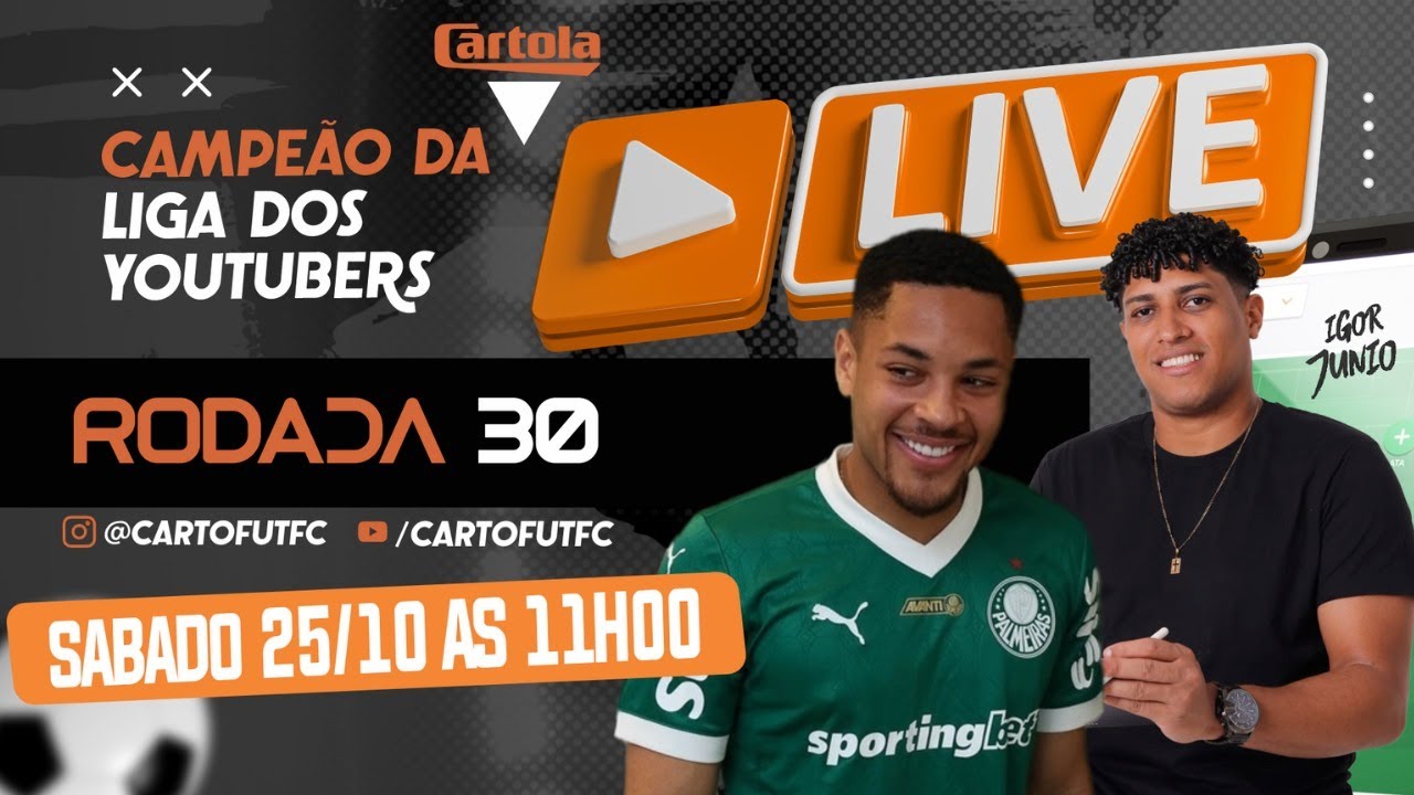 LIVE COMPLETA DO CARTOLA FC RODADA 30 - CONTE&Uacute;DO COMPLETO PARA A RODADA COM O ESCALA 10