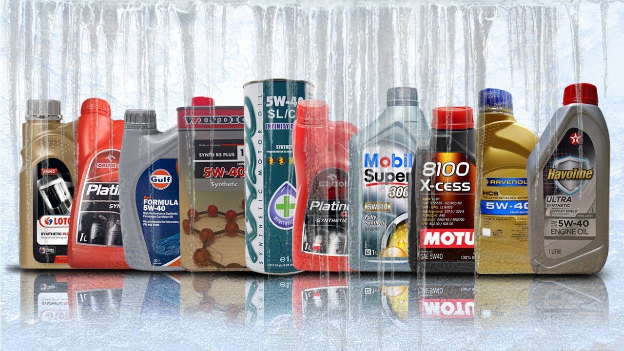 Olej 5W40 Test Zimna -30&deg;C Motul, Ravenol, Mobil, Gulf, Xado, Windigo, Lotos, Texaco
