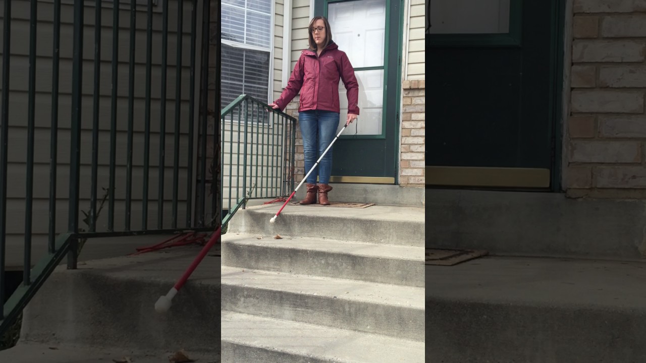 Cane technique on stairs - O&M Skills