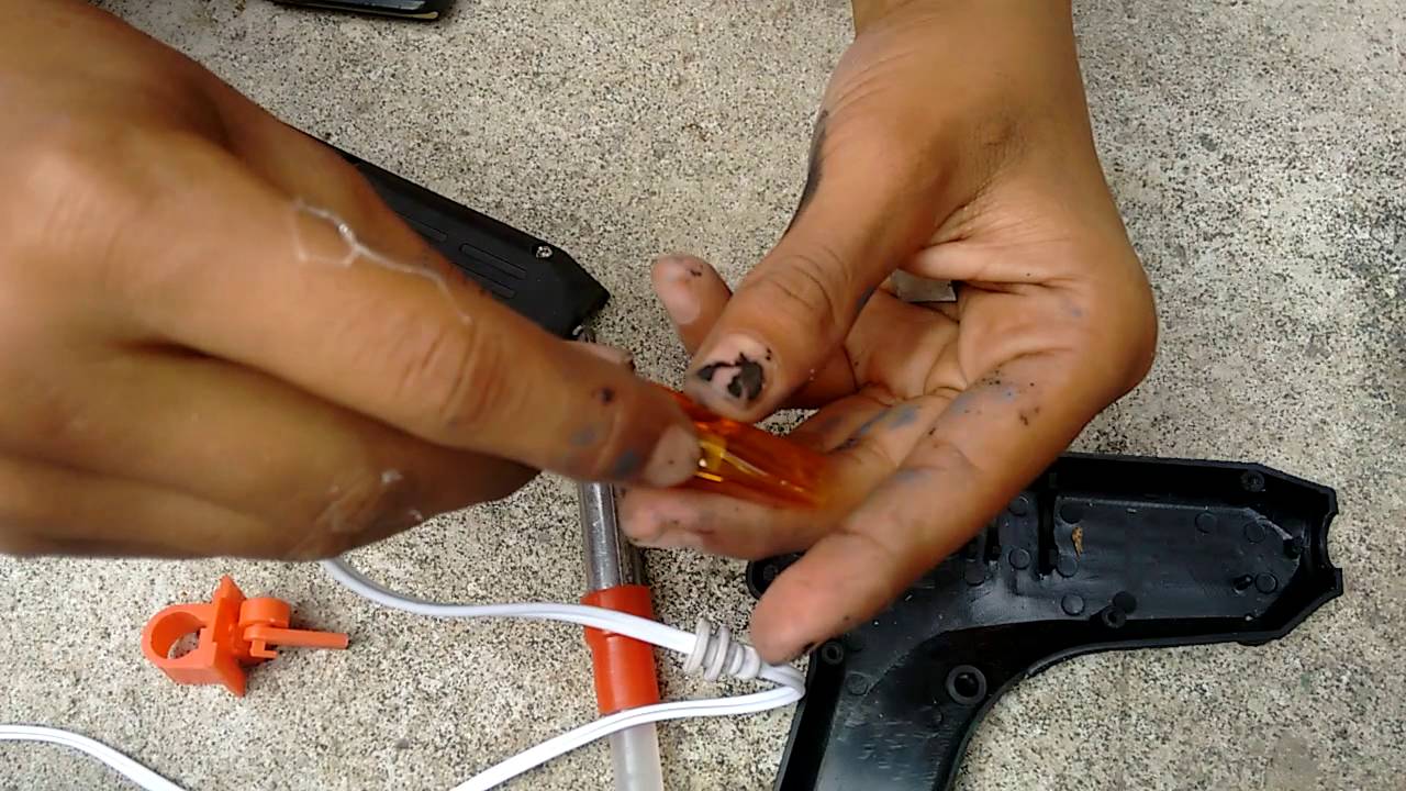 Reparar pistola de silicona.