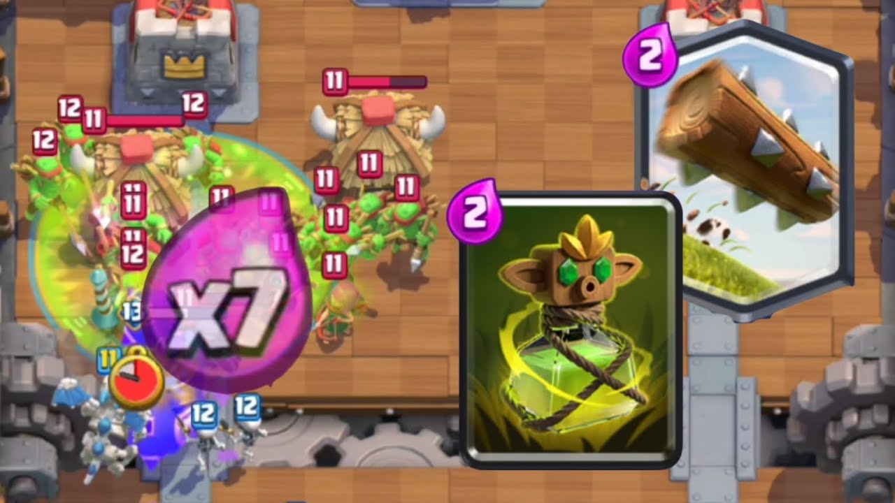 7x Elixir Chaos: Goblin Curse and The Log Strategy in Clash Royale!