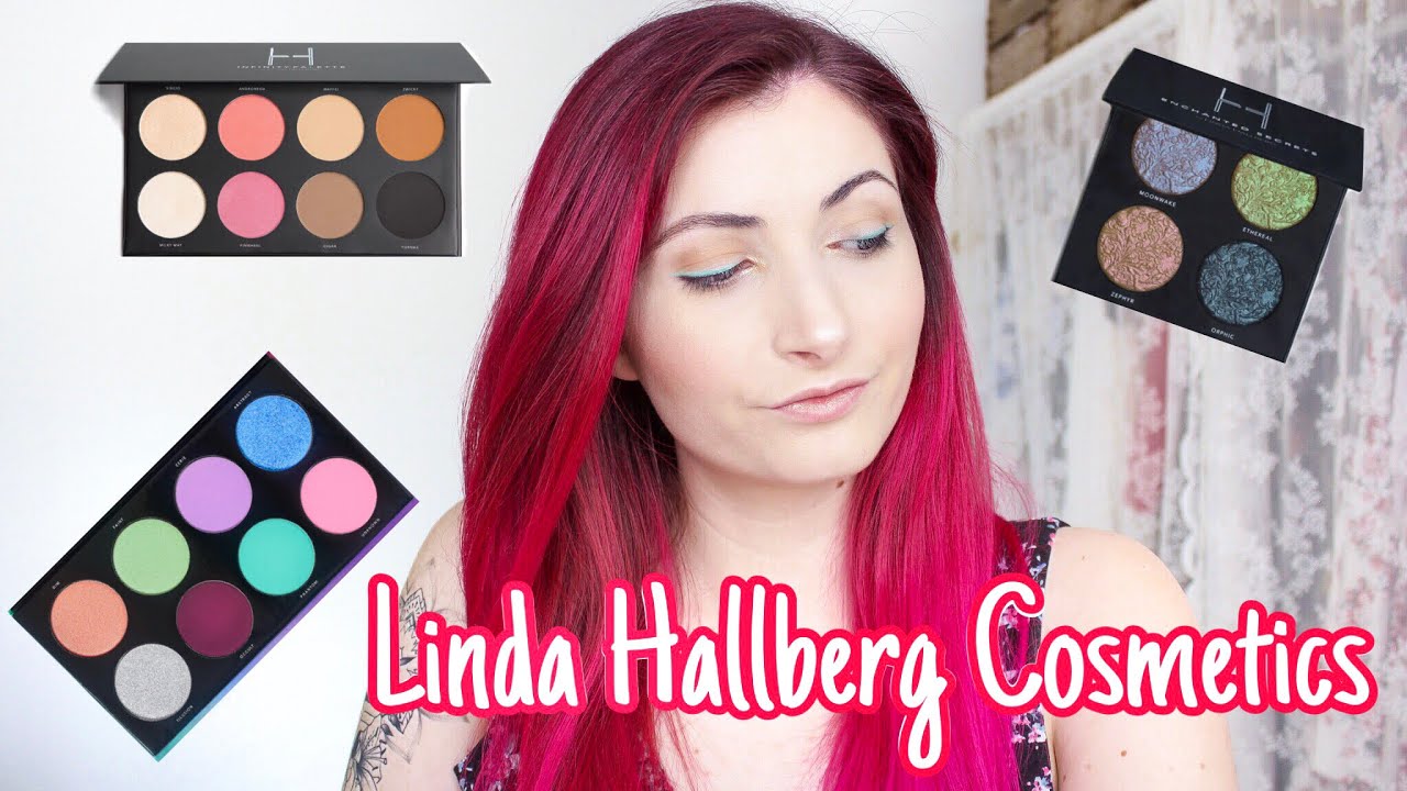 💄 LINDA HALLBERG COSMETICS - Infinity, Spectral & Enchanted Palette - Swatches & Revue - Vegan & CF