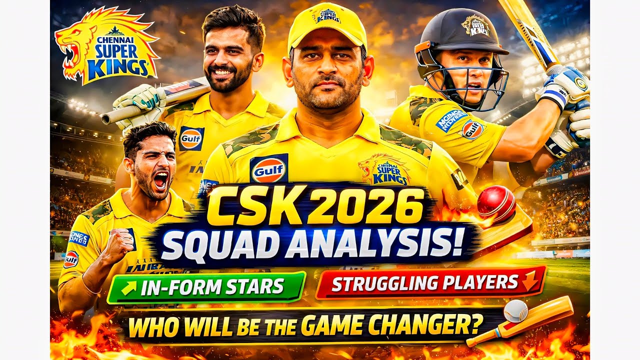 CSK 2026 Squad Analysis: In-Form Stars, Struggling Players & This Season’s Game Changer? 💛🏏