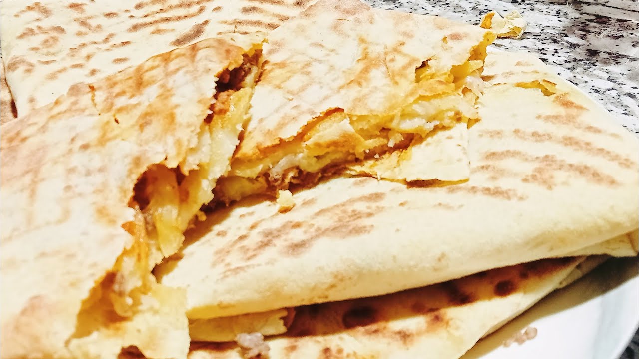 خبز الطاكوس بالسميد ولااروع مع حشو بنين عسل ياو عسل😋