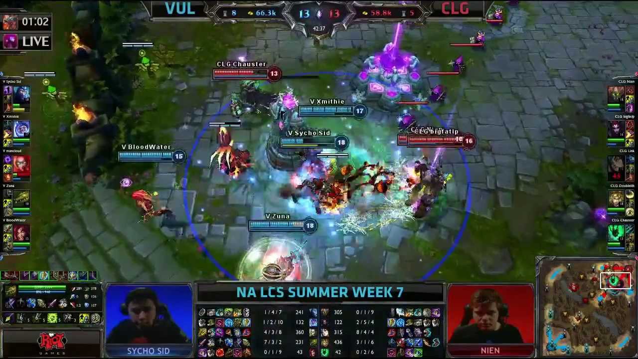 CLG DoubleLift Ezreal comeback Quadra kill || Vulcun vs CLG || NA LCS Summer 2013 W7D2